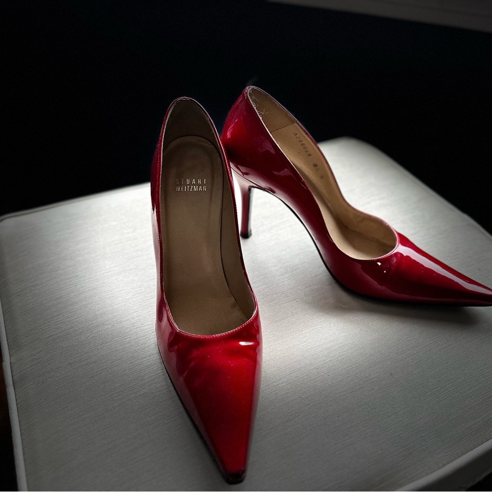 Stuart Weitzman Glossy Red Heels